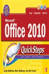 Book cover of Microsoft Office 2010 QuickSteps by Carole Matthews