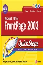 Book cover of Microsoft Office FrontPage 2003 QuickSteps by Martin S. Matthews