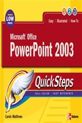 Book cover of Microsoft Office PowerPoint 2003 QuickSteps by Carole Matthews