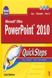 Book cover of Microsoft Office PowerPoint 2010 QuickSteps by Carole Boggs Matthews