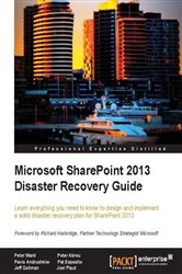 Book cover of Microsoft SharePoint 2013 Disaster Recovery Guide by Peter Ward