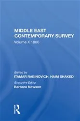 Book cover of Middle East Contemporary Survey, Volume X, 1986 by Itamar Rabinovich