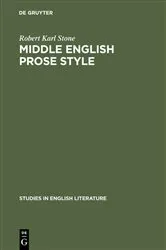 Book cover of Middle English prose style by Robert Karl Stone