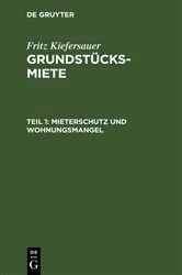 Book cover of Mieterschutz und Wohnungsmangel by Fritz Kiefersauer
