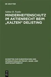 Book cover of Minderheitenschutz im Aktienrecht beim 
