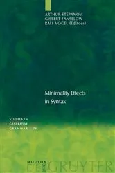 Book cover of Minimality Effects in Syntax by Unknown