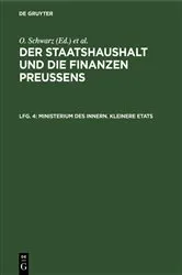 Book cover of Ministerium des Innern. Kleinere Etats by Unknown