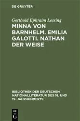 Book cover of Minna von Barnhelm. Emilia Galotti. Nathan der Weise by Gotthold Ephraim Lessing