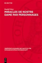 Book cover of Miracles de Nostre Dame par personnages by Rudolf Glutz