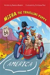 Book cover of Misha the Travelling Puppy America by Natalia Hooker