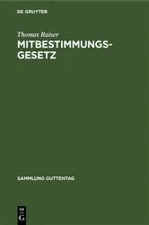 Book cover of Mitbestimmungsgesetz (3rd ed.) by Unknown