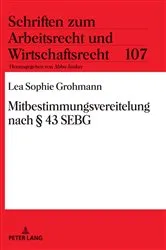 Book cover of Mitbestimmungsvereitelung nach § 43 SEBG by Abbo Junker