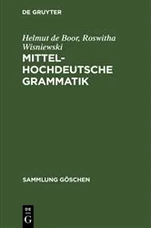 Book cover of Mittelhochdeutsche Grammatik (8th ed.) by Helmut de Boor