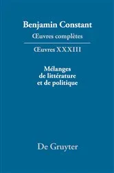Book cover of Mélanges de littérature et de politique by François Rosset