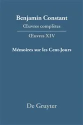 Book cover of Mémoires sur les Cent-Jours by Kurt Kloocke
