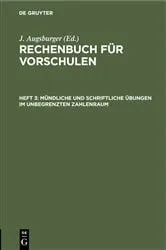 Book cover of Mündliche und schriftliche Übungen im unbegrenzten Zahlenraum (5th ed.) by J. Augsburger