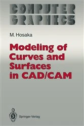 Book cover of Modeling of Curves and Surfaces in CAD/CAM by Mamoru Hosaka