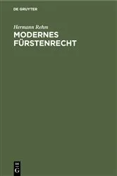 Book cover of Modernes Fürstenrecht by Unknown