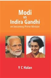 Book cover of Modi vs Indira Gandhi: On Becoming Prime Minister by Y. C. Halan