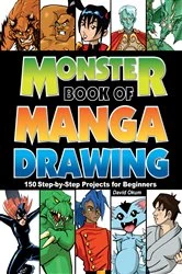 Book cover of Monster Book of Manga Drawing by David Okum