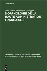 Book cover of Morphologie de la haute administration française, I by Unknown