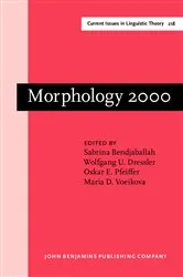 Book cover of Morphology 2000 by Sabrina Bendjaballah