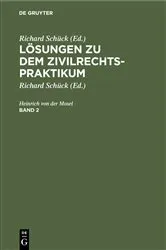 Book cover of Mosel; Henrich von der Mosel: Lösungen zu dem Zivilrechtspraktikum. Band 2 (2nd ed.) by Heinrich von der Mosel