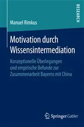 Book cover of Motivation durch Wissensintermediation by Manuel Rimkus