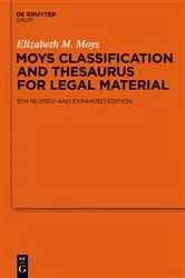 Book cover of Moys Classification and Thesaurus for Legal Materials by Elizabeth M. Moys