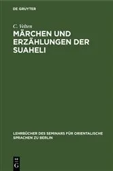 Book cover of Märchen und Erzählungen der Suaheli by C. Velten