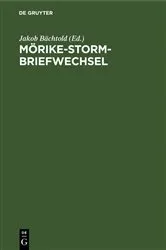 Book cover of Mörike-Storm-Briefwechsel by Jakob Bächtold