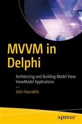 Book cover of MVVM in Delphi by John Kouraklis