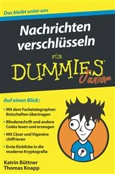 Book cover of Nachrichten verschlüsseln für Dummies Junior by Katrin Büttner