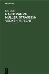 Book cover of Nachtrag zu Müller, Strassenverkehrsrecht (20th ed.) by Unknown