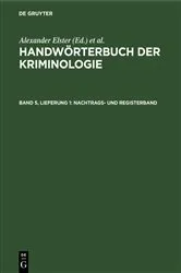 Book cover of Nachtrags- und Registerband (2nd ed.) by Alexander Elster
