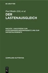 Book cover of Nachträge zum Hypothekensicherungsgesetz und zum Soforthilfegesetz by Unknown