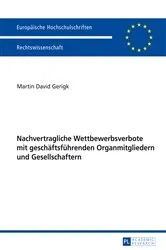 Book cover of Nachvertragliche Wettbewerbsverbote mit geschaeftsfuehrenden Organmitgliedern und Gesellschaftern by Unknown