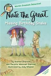 Book cover of Nate the Great and the Missing Birthday Snake by Andrew Sharmat