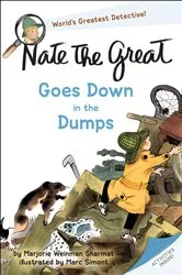 Book cover of Nate the Great Goes Down in the Dumps by Marjorie Weinman Sharmat