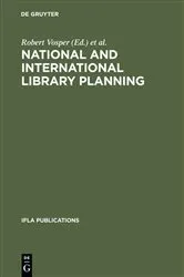 Book cover of National and international library planning by Unknown