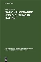 Book cover of Nationalgedanke und Dichtung in Italien by Emil Winkler