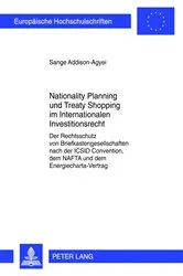 Book cover of Nationality Planning und Treaty Shopping im Internationalen Investitionsrecht by Sange Addison-Agyei