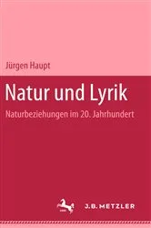 Book cover of Natur und Lyrik by JÃ¼rgen Haupt
