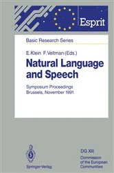 Book cover of Natural Language and Speech by Ewan Klein