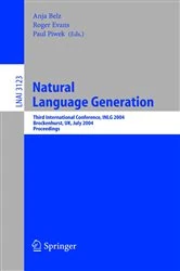 Book cover of Natural Language Generation by Anja Belz
