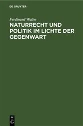 Book cover of Naturrecht und Politik im Lichte der Gegenwart by Unknown