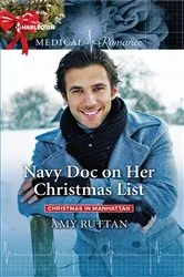 Book cover of Navy Doc on Her Christmas List by Amy Ruttan
