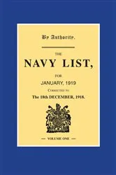 Book cover of Navy List January 1919 - Volume 1 by H.M. Stationary Office