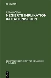 Book cover of Negierte Implikation im Italienischen by Wilhelm Pötters