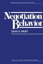 Book cover of Negotiation Behavior by Dean G. Pruitt